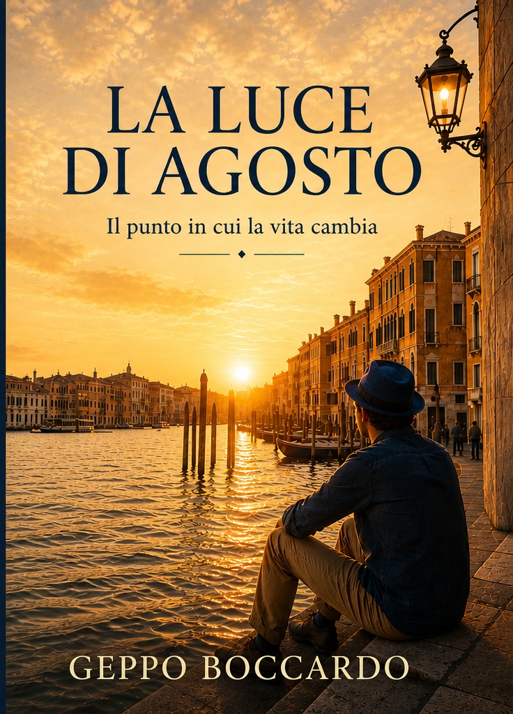 Copertina originale di La luce di agosto di Geppo Boccardo